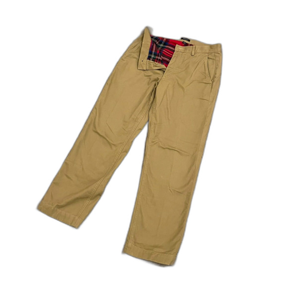Lands' End Preppy Khaki Chino's Plaid Lined Pants - Men's Size 31 - Picture 1 of 4